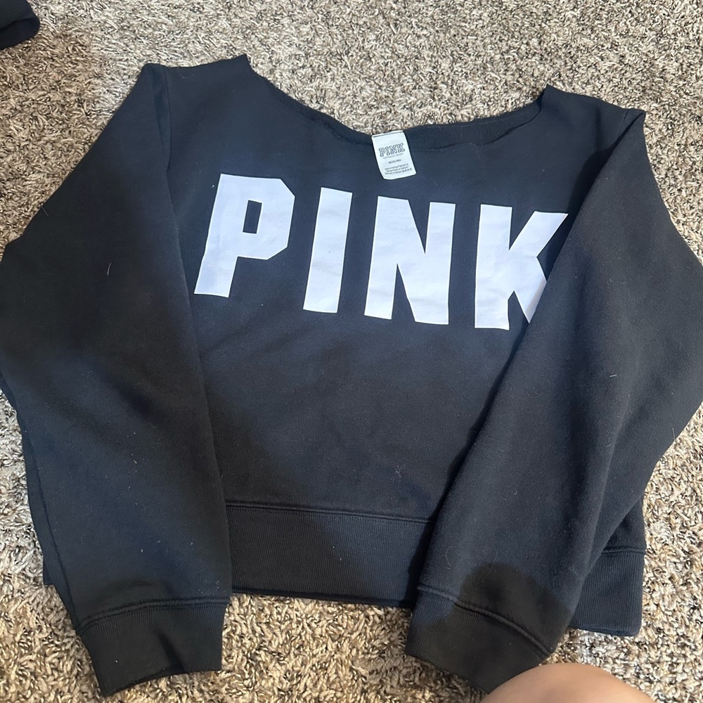 PINK Victoria's Secret Black Women's Sweater